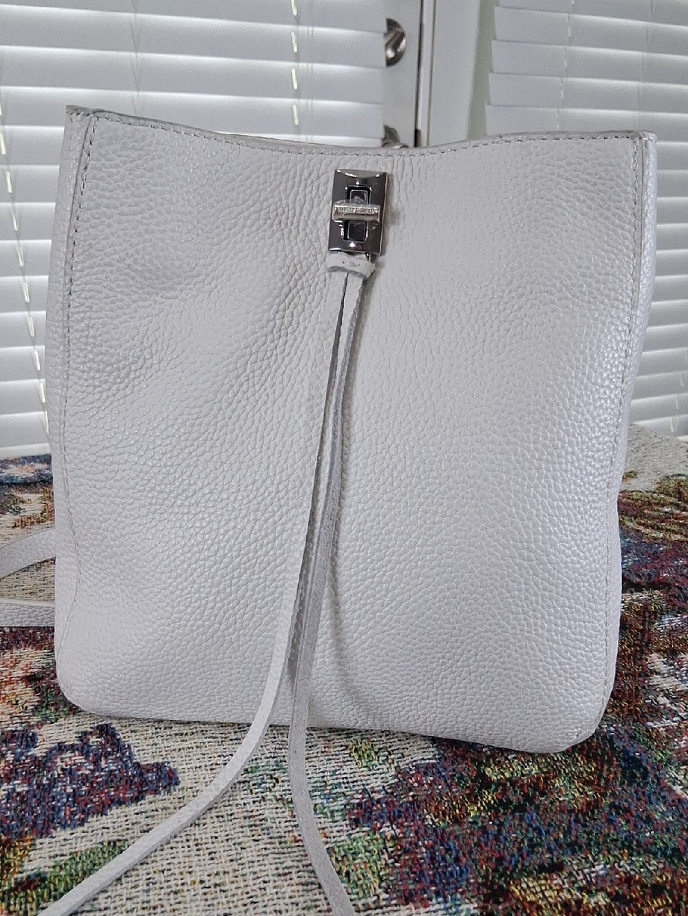 Rebecca Minkoff White Leather Women’s Crossbody Bag - Minimalist Style